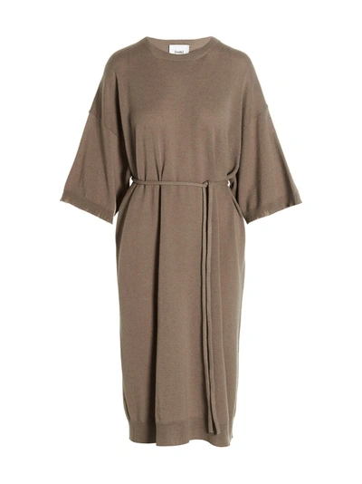 NUDE KNIT LONG DRESS DRESSES BEIGE