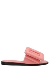 Boyy Pink Leather Puffy Slippers