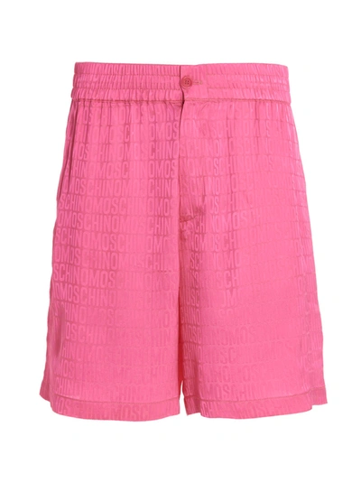 Moschino Monogram Bermuda Shorts In Pink