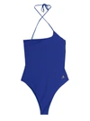 Attico Ribbed Cross Tie One Piece Swimsuit