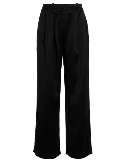 Co Trousers With Front Pleats In Black