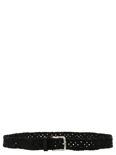 Andrea D'amico Plaited Belt In Black