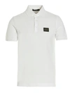 Dolce & Gabbana Cotton Piqué Polo-shirt With Branded Tag In White