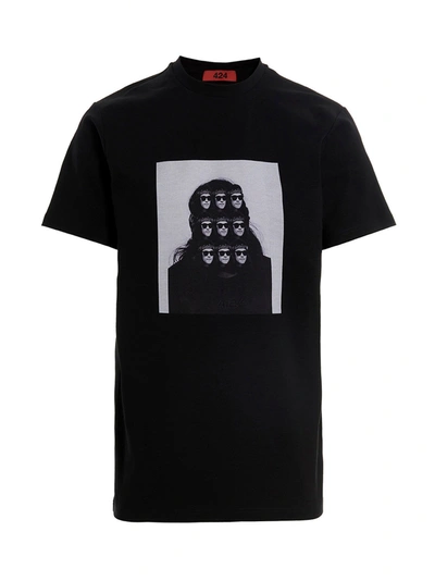 424 Graphic Print T-shirt In Black