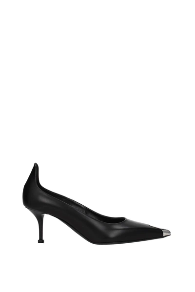 Alexander Mcqueen Pumps Leather Black