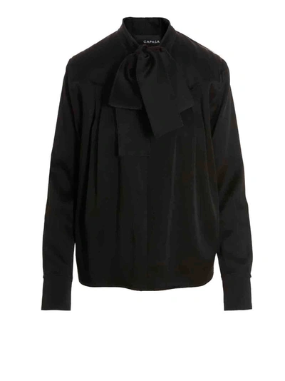 Capasa Pussy Bow Blouse In Negro