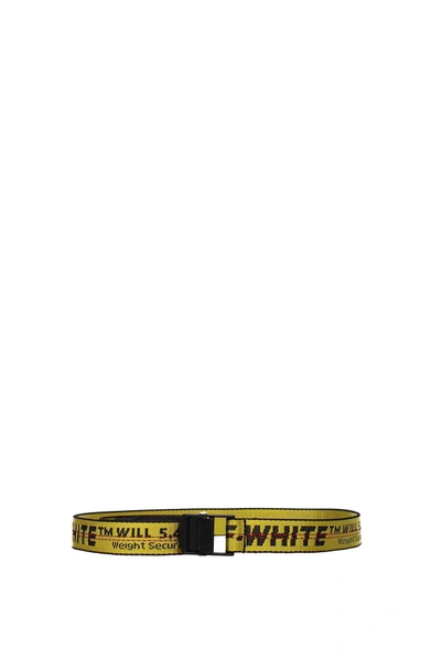 Off-white Regular Belts Fabric Yellow