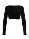 Dsquared2 Ribbed Cropped Sweater Sweaters And Cardigans Black