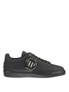 PHILIPP PLEIN End Metal Logo Trainers,AMSC0218PLE008N02K