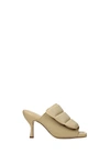 Gia Borghini Quilted Padded Mule Pumps In Butter Yellow