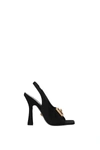 Versace Medusa Logo-embellished Satin Slingback Sandals