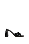 BY FAR SANDALS MICHELE PATENT LEATHER BLACK