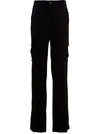 David Koma Satin Cargo Pants Belt Loops