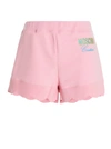 Moschino Scalloped Hemline Shorts In Pink