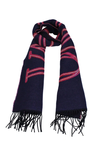 Valentino Scarves Virgin Wool In Dark Purple