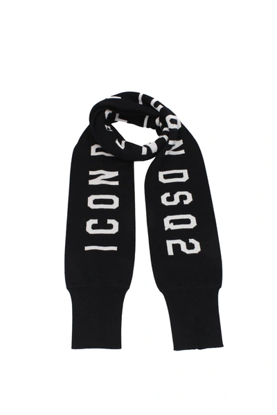 Dsquared2 Scarves Wool Black