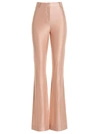 Alexandre Vauthier Pink Shiny Stretch Pants In Pink
