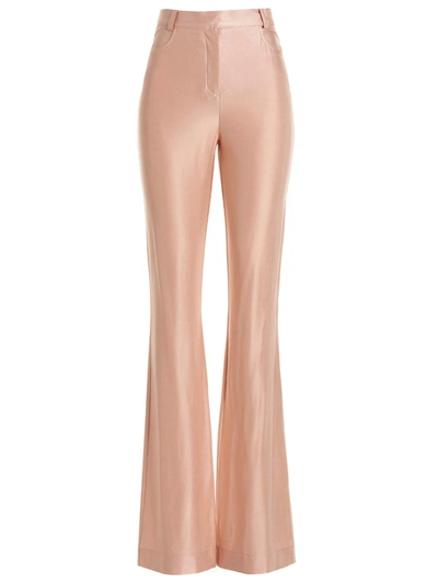 Alexandre Vauthier Shiny Stretch Trousers In Rosado