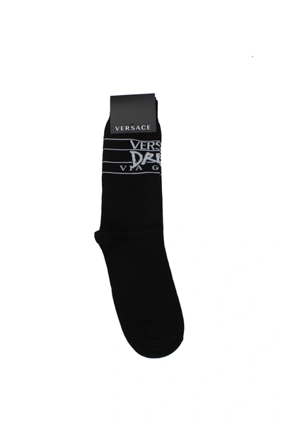 Versace Short Socks Cotton Black