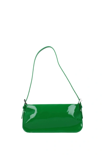 By Far Shoulder Bags Dulce Patent Leather Green Grass