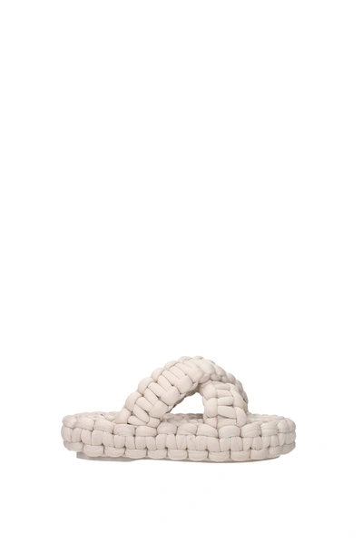 Chloé Slippers And Clogs Fabric In  Beige