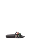 MSGM SLIPPERS AND CLOGS FABRIC BLACK