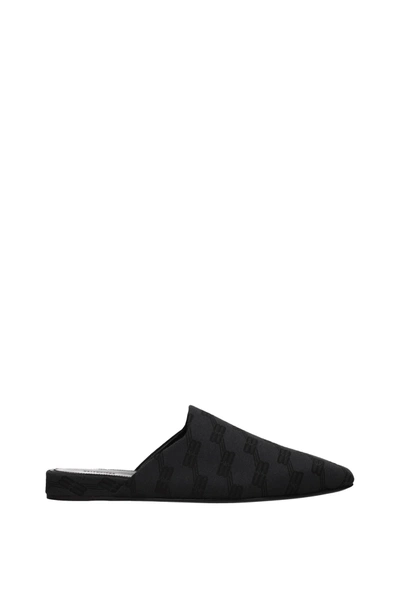 Balenciaga Slippers And Clogs Fabric Black