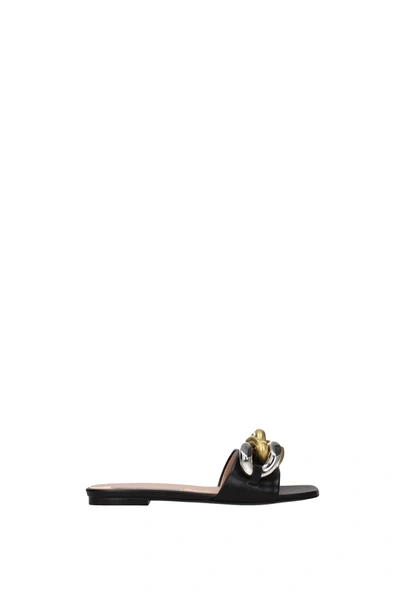 Stella Mccartney Slippers And Clogs Falabella Eco Leather Black