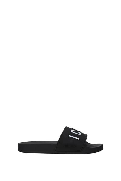 Dsquared2 Slippers And Clogs Icon Rubber Black
