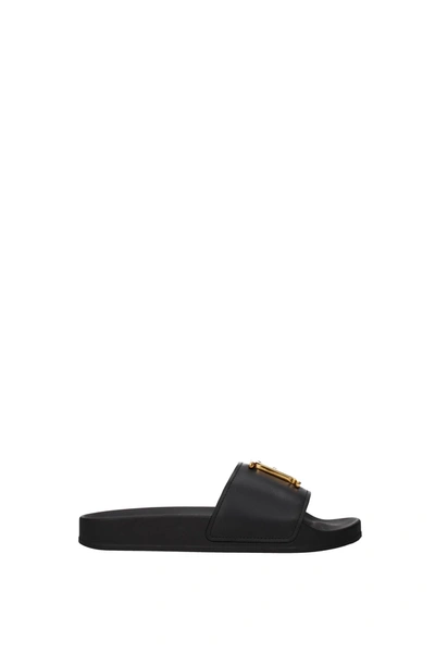 Dsquared2 Slippers And Clogs Leather Black