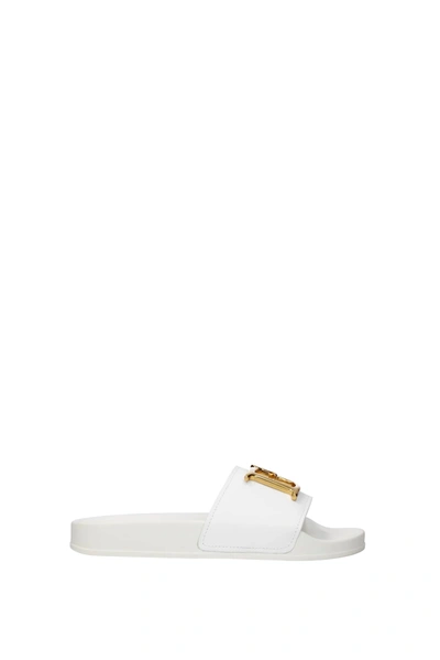 Dsquared2 Slippers And Clogs Leather White