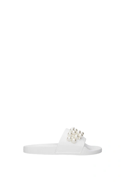 Stuart Weitzman Slippers And Clogs Leather White