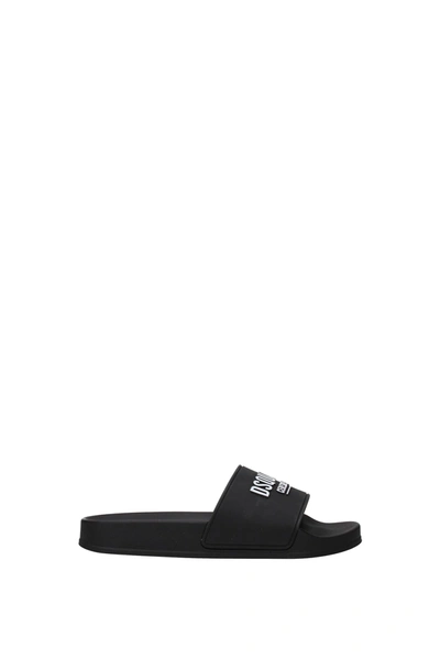 Dsquared2 Slippers And Clogs Rubber In Black