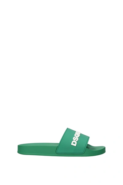Dsquared2 Slippers And Clogs Rubber Green