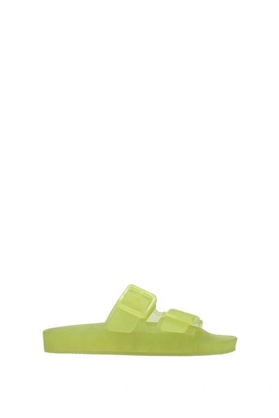 Balenciaga Slippers And Clogs Rubber Yellow Fluo Yellow