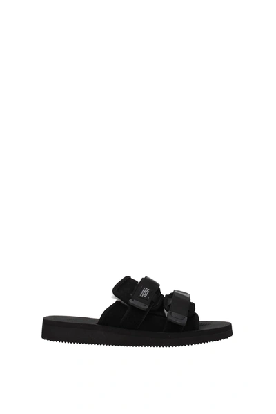 Suicoke Slippers And Clogs Suede Black