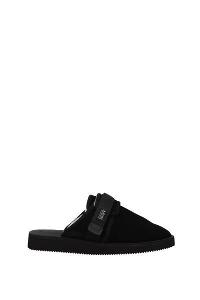 Suicoke Slippers And Clogs Suede Black