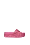 ASH SLIPPERS AND CLOGS ZEN RAFFIA PINK