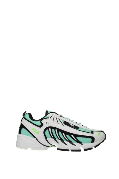 Msgm Sneakers Fila Polyurethane White Teal In Green