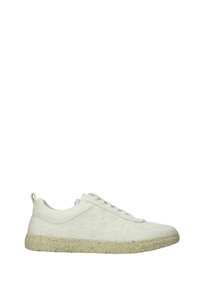 Mcm Sneakers Leather Beige Butter