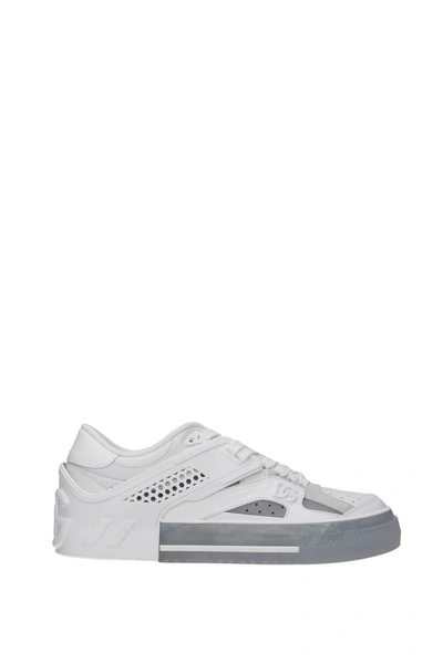 Dolce & Gabbana Sneakers Leather White Silver