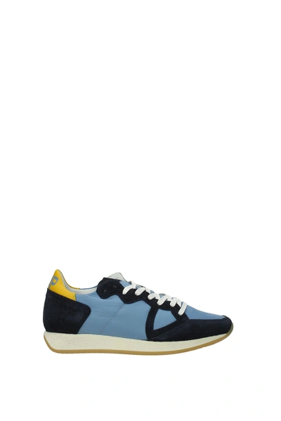 Philippe Model Sneakers Suede Blue Steel Blue