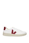 VEJA SNEAKERS URCA POLYURETHANE WHITE MARSALA