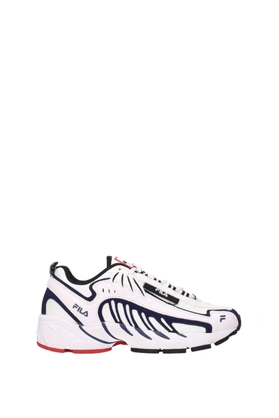 Msgm Sneakers X Fila Fabric White Midnight Blue