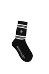 Alexander Mcqueen Man Black And White Skull Socks