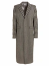 Vtmnts Striped Long Coat Chest Pocket