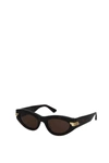 Bottega Veneta Logo Acetate Rectangle Sunglasses