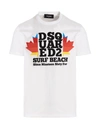 Dsquared2 White T-shirt With Logo Print On Chest