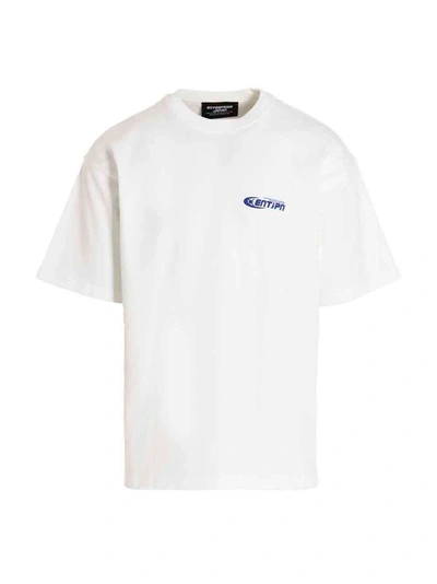 Enterprise Japan Ss Eyes Cotton Crew-neck T-shirt In White