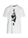Raf Simons Graphic-print Cotton T-shirt In White/black